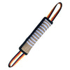 Durable jute tug of war toy for dog training with striped fabric handles