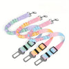 Adjustable Dog Car Safety Seat Belt with Elastic Bungee Buffer