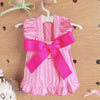 Vestido de algodón a rayas para perros de razas pequeñas