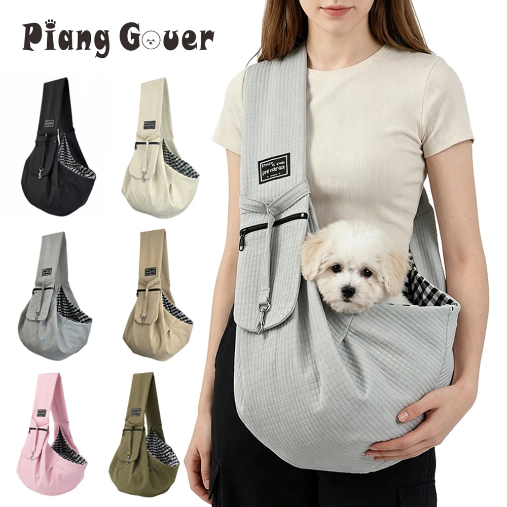 Breathable Crossbody Pet Carrier Bag for Small Dogs & Cats
