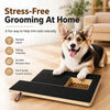 Wooden Dog Nail Scratch Board with Treat Box and Sandpaper Pad