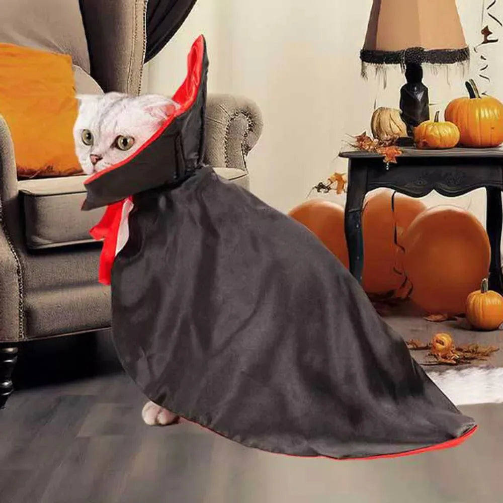 Vampire Cape Pet Costume for Cats and Small Dogs