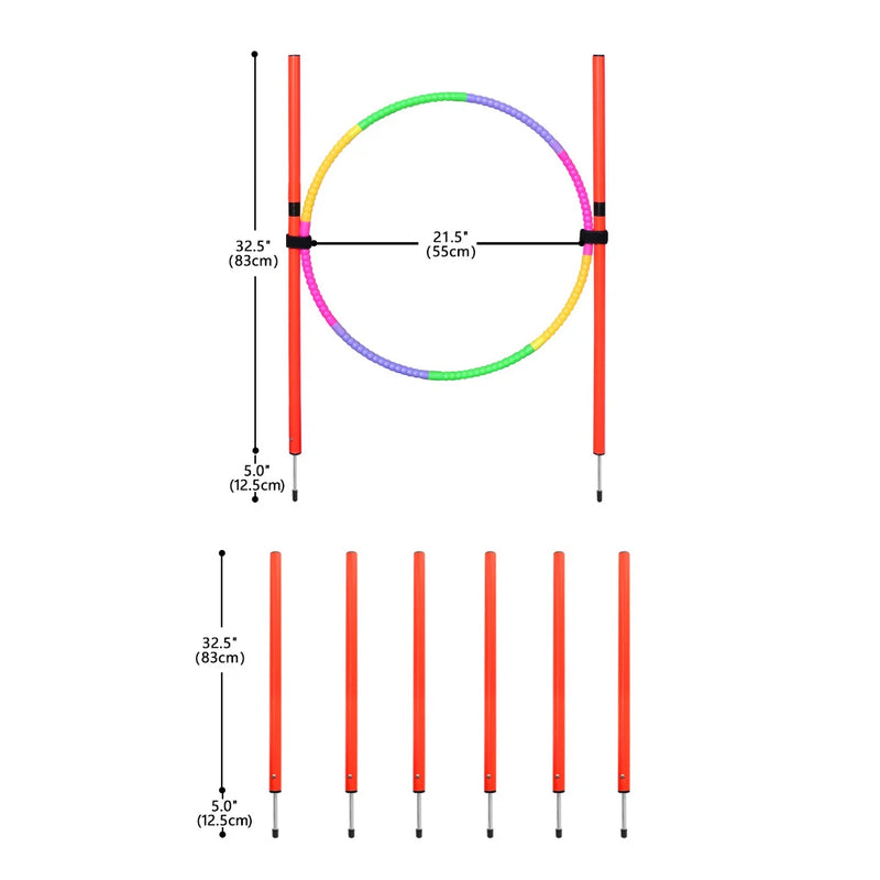 معدات تدريب الرشاقة للكلاب محمولة