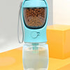 Bouteille d'eau portable pour animaux avec rangement pour nourriture
