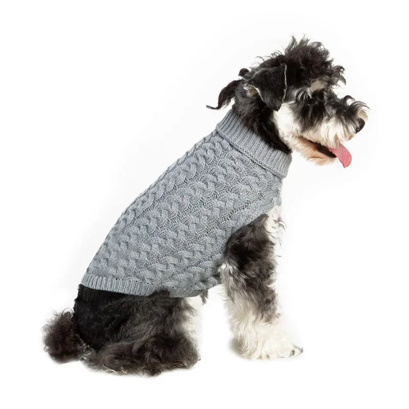 Classic Knitted Turtleneck Sweater for Small Dogs and Cats
