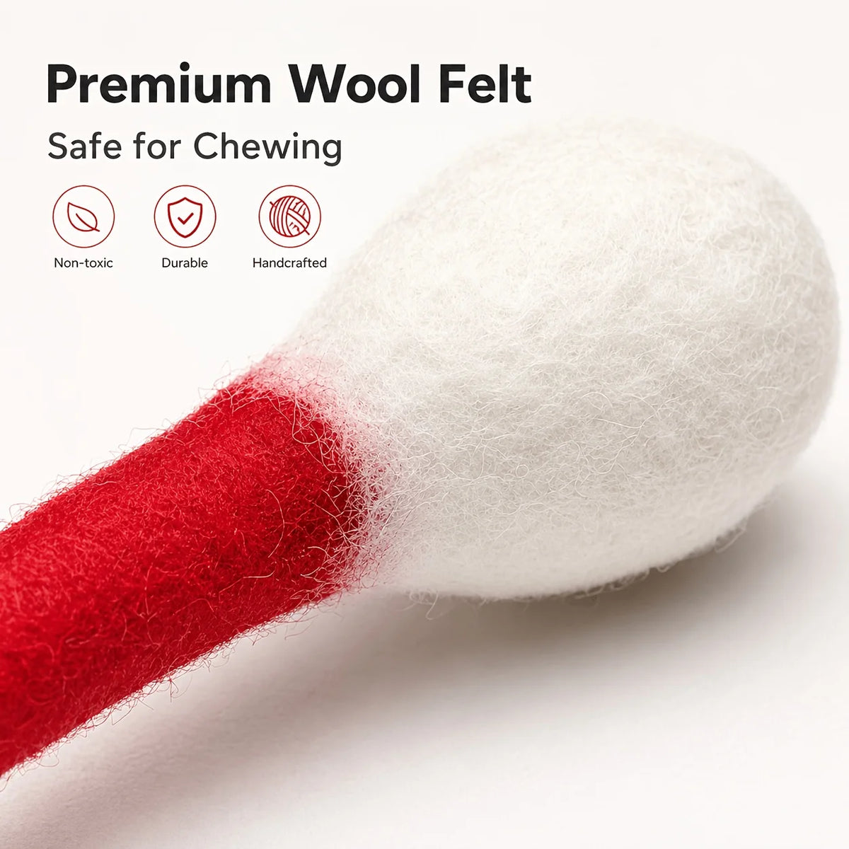 Cat Teaser Wand Set with Replacement Fleece Tops