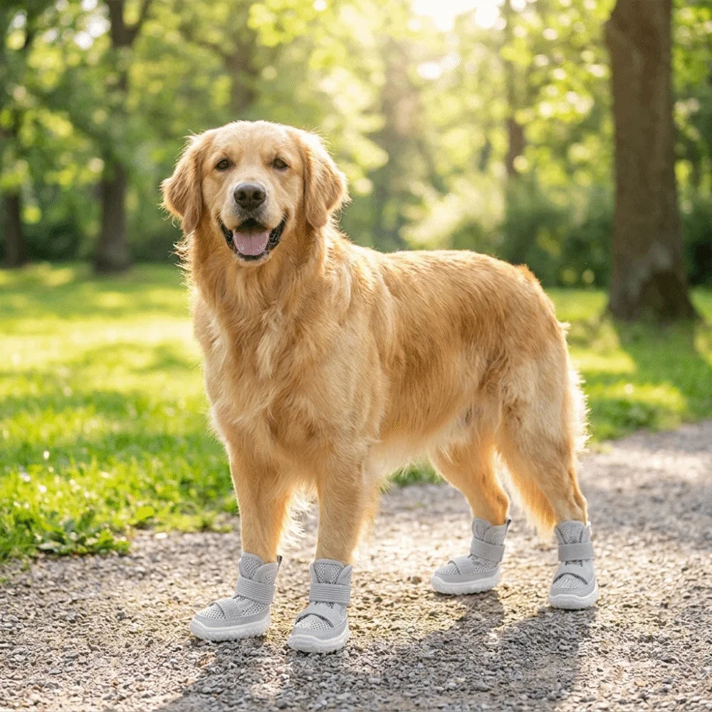 Breathable Anti-Slip Dog Shoes with Adjustable Straps