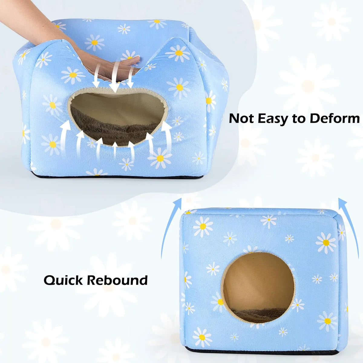 Cozy Fleece Hideout Bed for Small Pets