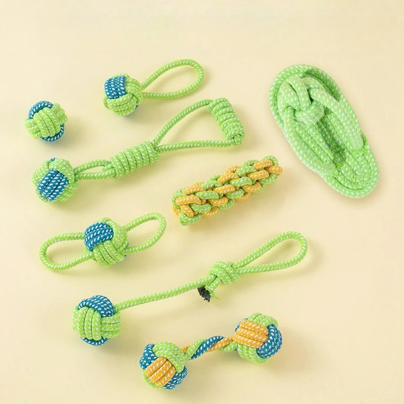 Durable Rope Ball Dog Toy for Chewing and Interactive Play