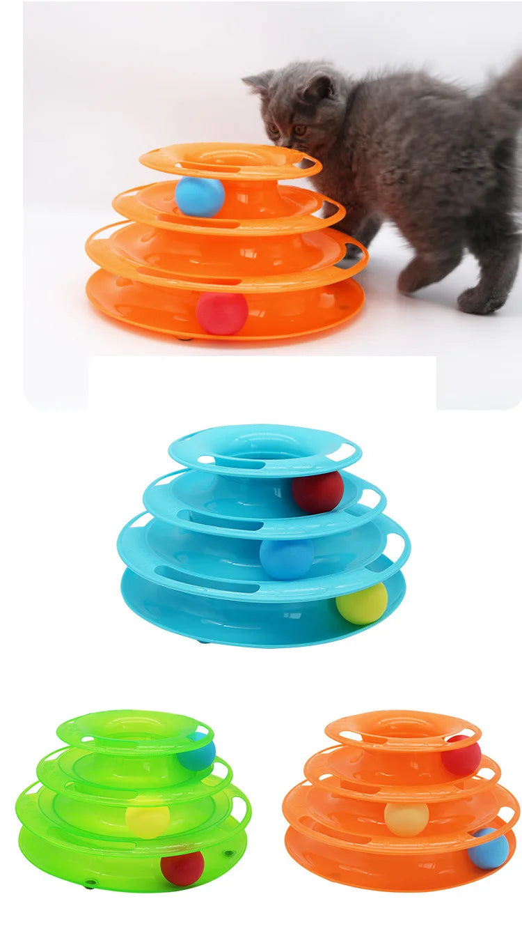 Multi-Level Cat Puzzle Track Toy