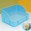 Corner Rabbit Litter Box with Removable Tray and Grid