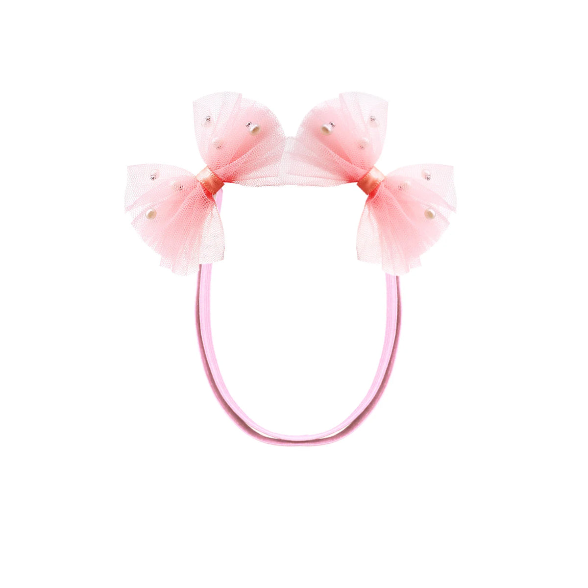Adjustable Pearl Dog Bows with Elastic Bands for Stylish Pets