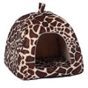 Lit pour animaux en peluche en forme de fraise