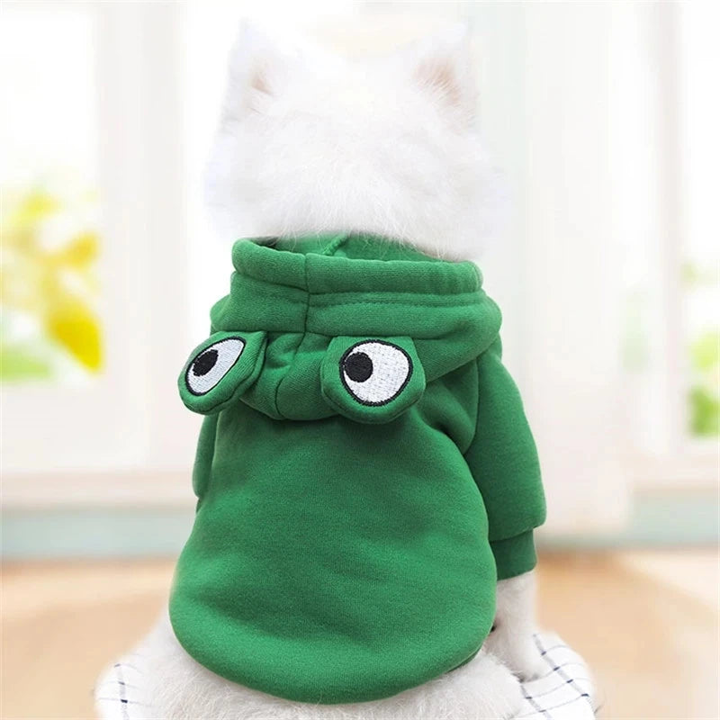 Fruit Print Fleece Dog Hoodie for Small Pets