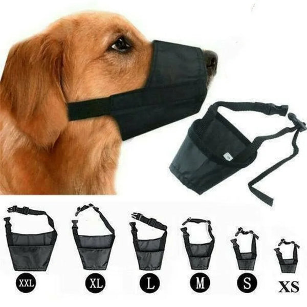 Soft Nylon Dog Muzzle with Safety Buckle