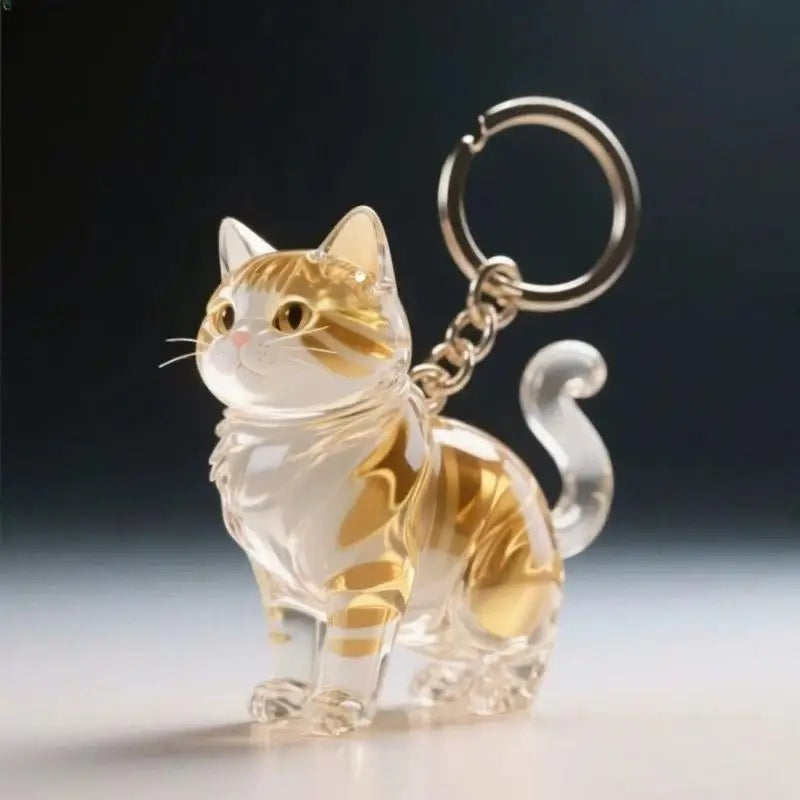 Transparent Pet Hair Keepsake Charm for Keys