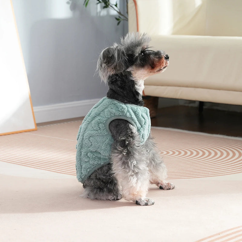 Chaleco de Felpa Suave para Perros en Invierno