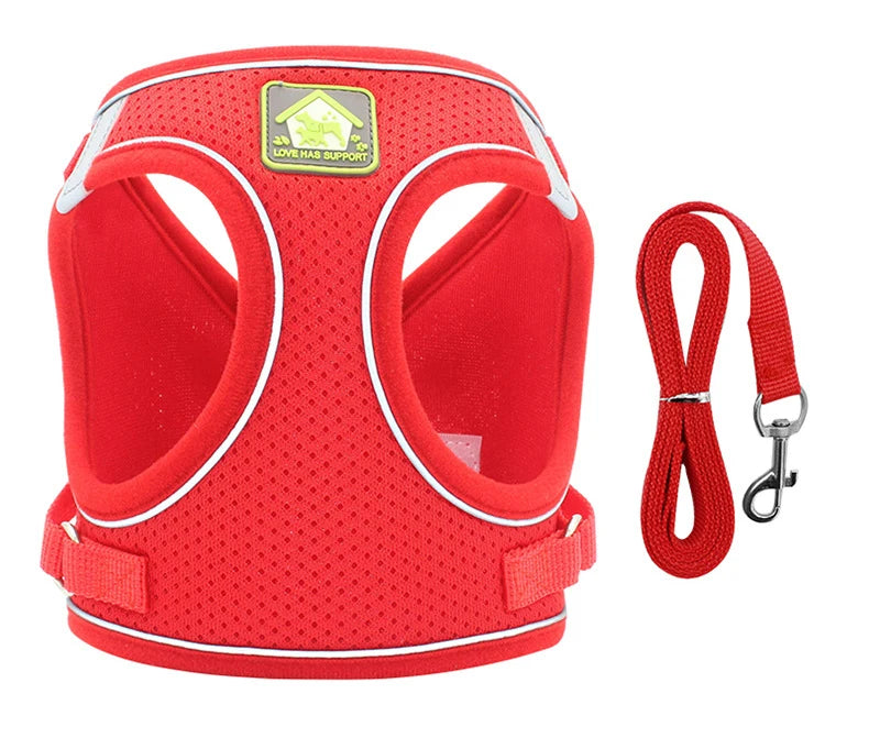 Adjustable Mesh Dog Harness Vest for Small and Medium Pets