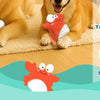 Interactive Crab Plush Toy with Motion-Activated Ball for Dogs