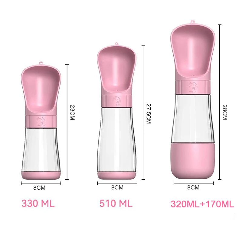 2-in-1 Portable Dog Water Bottle with Food Container