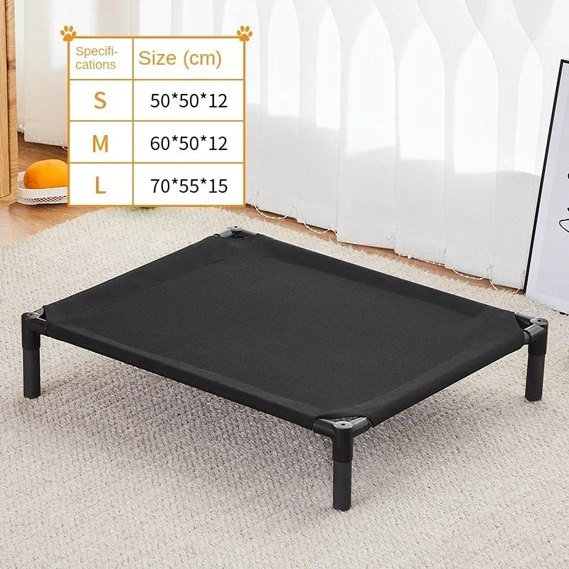 Foldable Elevated Pet Bed with Removable Washable Cover