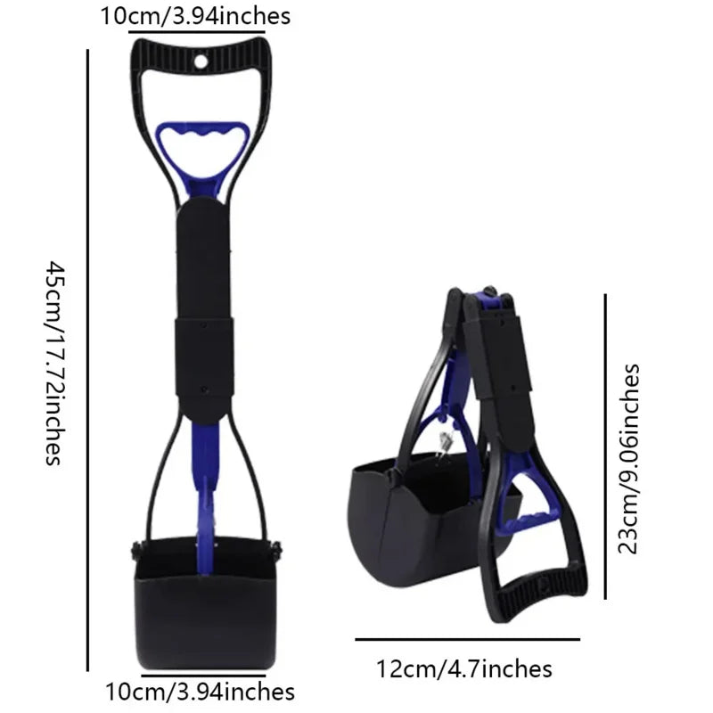 Long-Handle Dog Poop Scooper with Jaw Picker