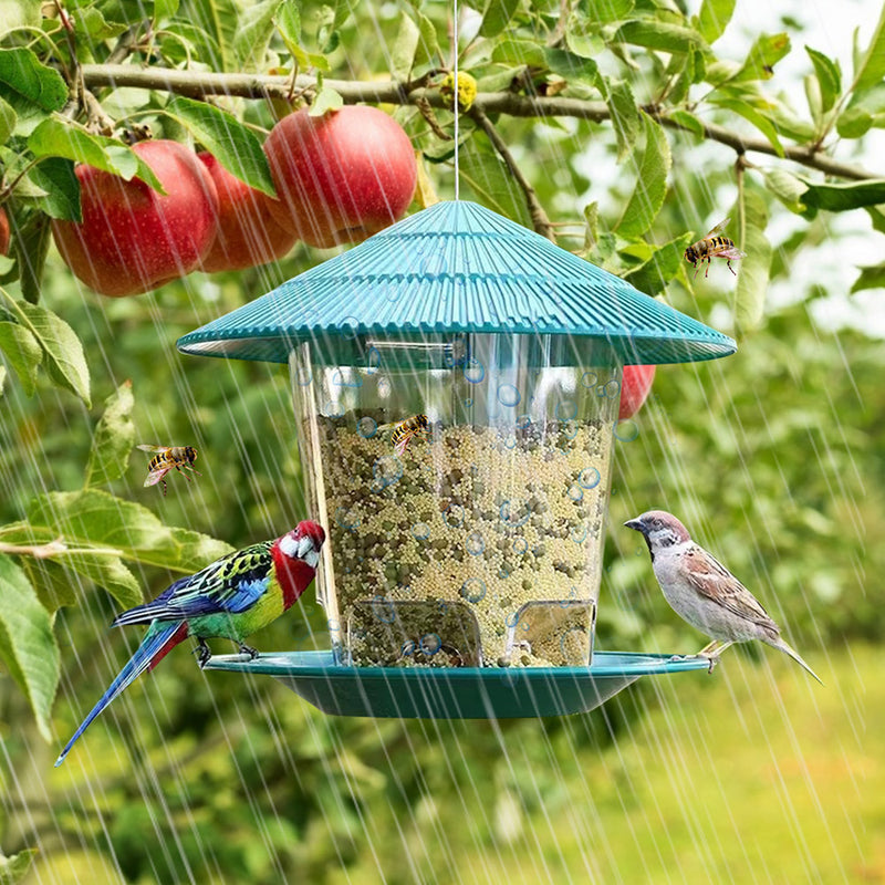 Automatic Bird Feeder with Nut Dispenser for Outdoor Hanging