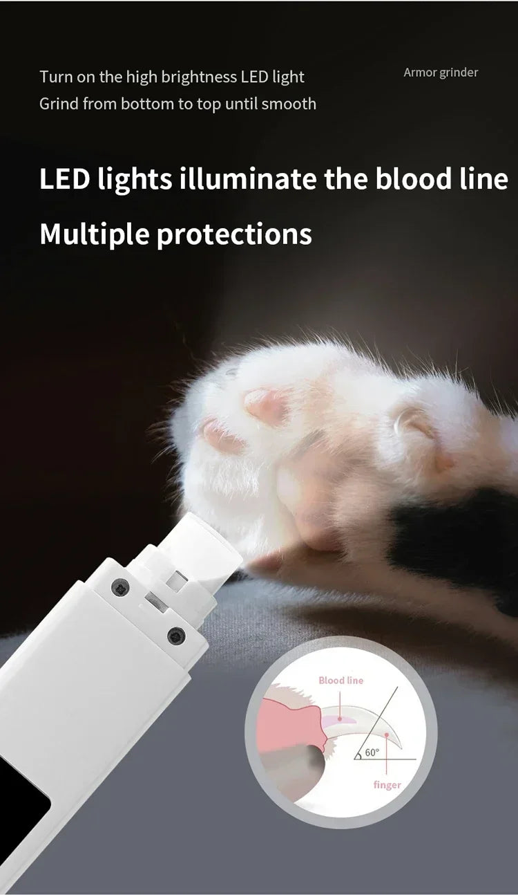 Quiet Rechargeable Pet Nail Grinder for Dogs and Cats