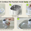 Fuente de Agua Inalámbrica para Gatos con Sensor