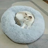 Lit pour animaux en peluche rayé et douillet