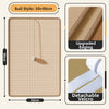 Sisal cat scratching board with a play ball showing its dimensions and features like upgraded edging and detachable velcro