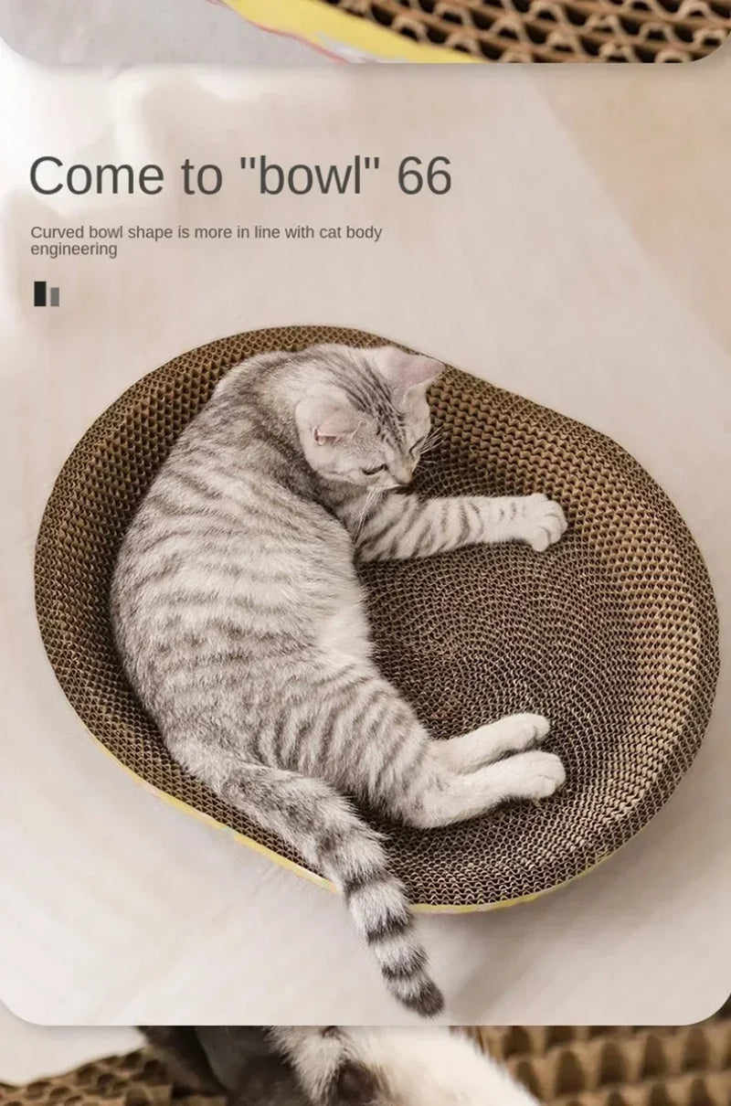 Nid Grattoir en Carton Ondulé pour Chat