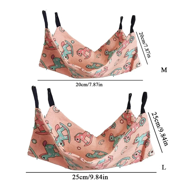 Warm Plush Hamster Hammock Double Layer Pet Bed