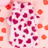 Sudadera de Peluche con Estampado de Corazones para Perro