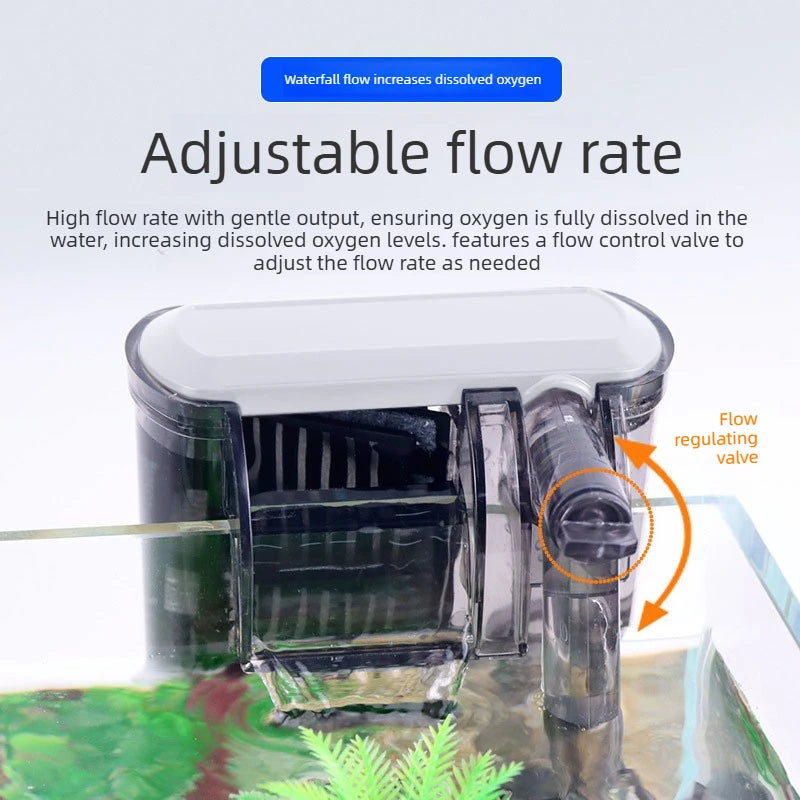 Système de circulation d'eau avec débit réglable et vanne de régulation pour aquarium