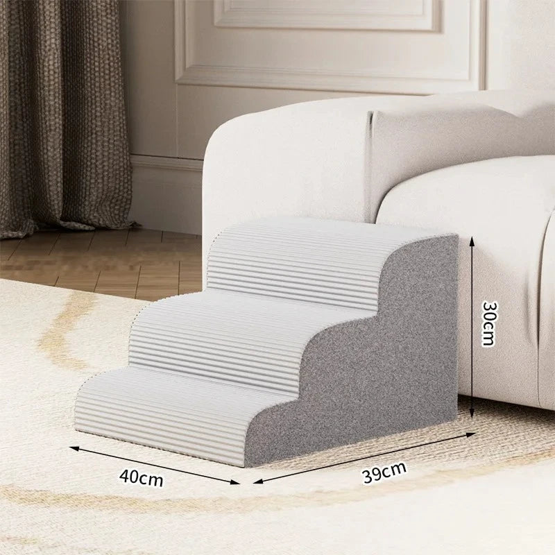 Foam Pet Stairs with Non-Slip Ladder for Dogs and Cats