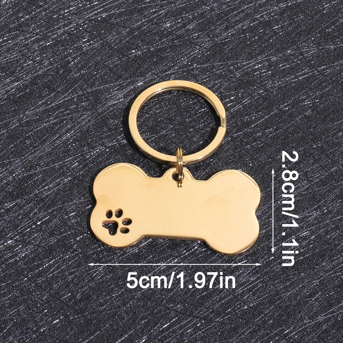 Personalized Bone-Shaped Dog Tag with Custom Engraving