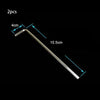 Two acrylic aquarium air tubing connectors, each measuring 4cm and 10.5cm long.