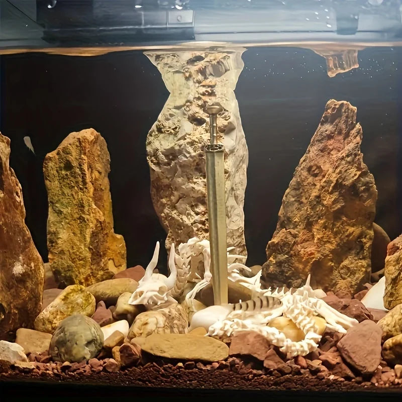 Articulated Dragon Skeleton Aquarium Ornament