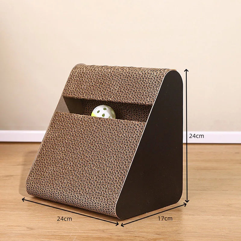 2-in-1 Cat Scratcher with Rotating Ball