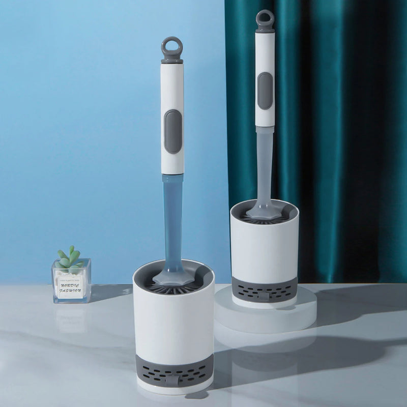 Porte-brosse WC mural réutilisable avec long manche