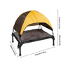 Portable Elevated Dog Bed with Canopy and Storage Bag
