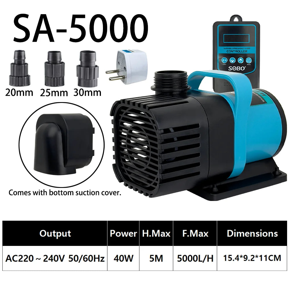 Ultra-Quiet Submersible Aquarium Water Pump with Adjustable Flow