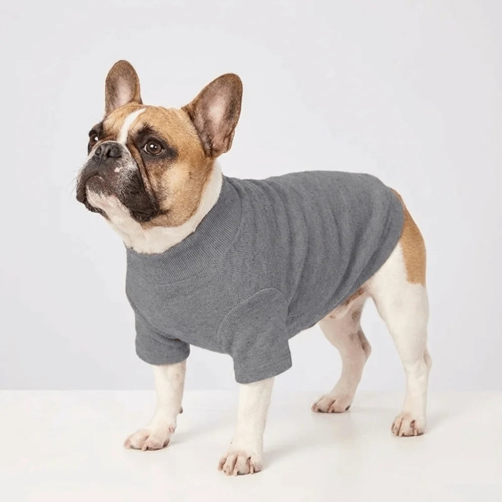Cozy Solid Color Pet Sweater for Small Dogs