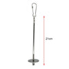 Stainless steel bird feeder fork with a hanging loop and a flat base.
