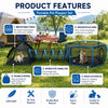 3-in-1 Portable Mesh Pet Playpen with Tunnel