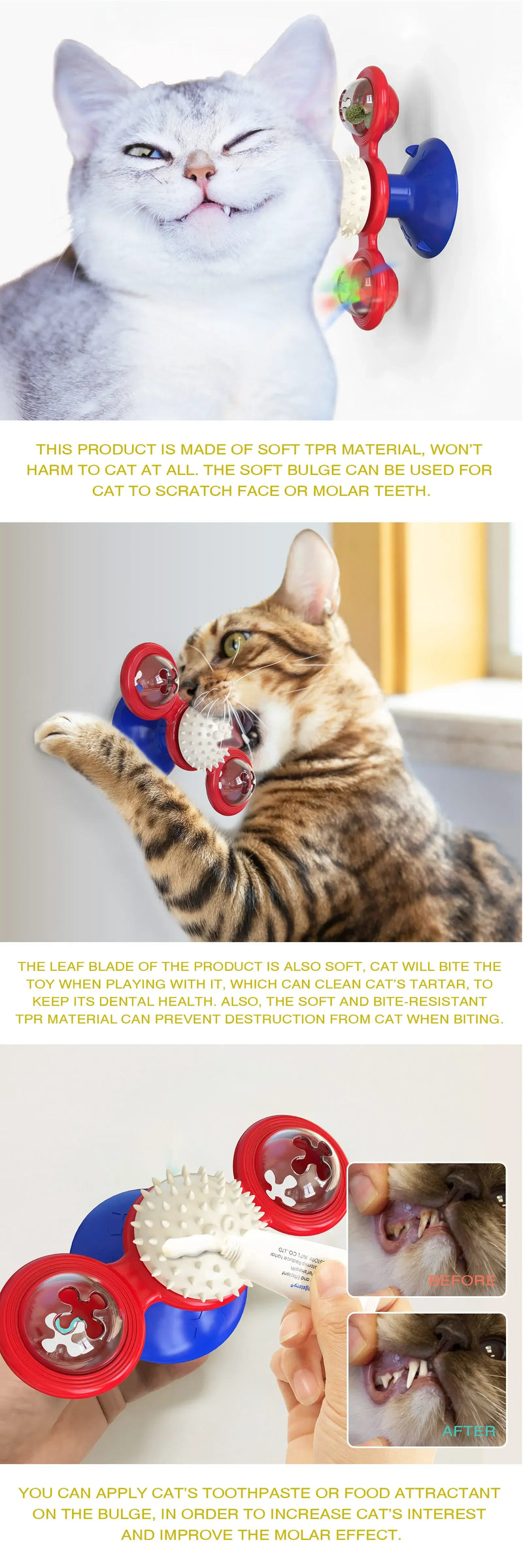 Windmill Cat Toy: Interactive Puzzle Turntable for Cats