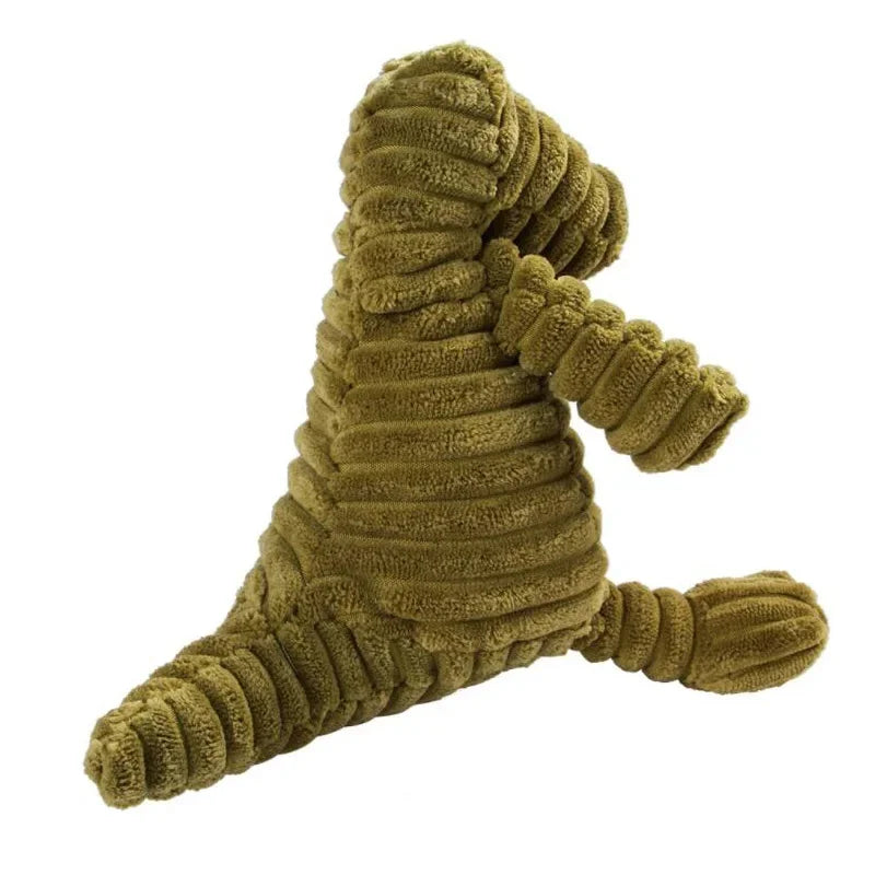 Corduroy Squeaky Plush Dog Toy - Bite-Resistant Animal Shapes