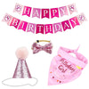Pet Birthday Celebration Set with Hat Bandana and Bow Tie