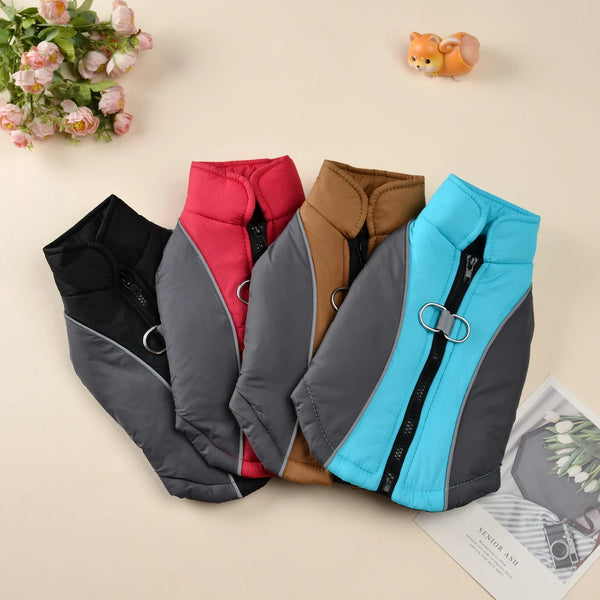 Waterproof Pet Vest Coat for Winter Reflective Dog Jacket